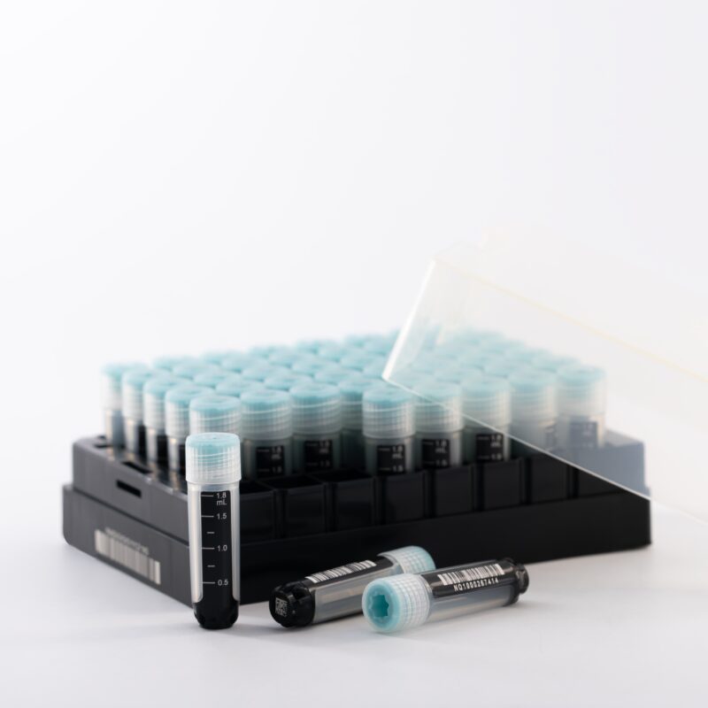 612851 3-Code SBS Cryogenic Vials, External Thread, Racked